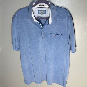 Ted Baker Sky Blue Polo with White Trim